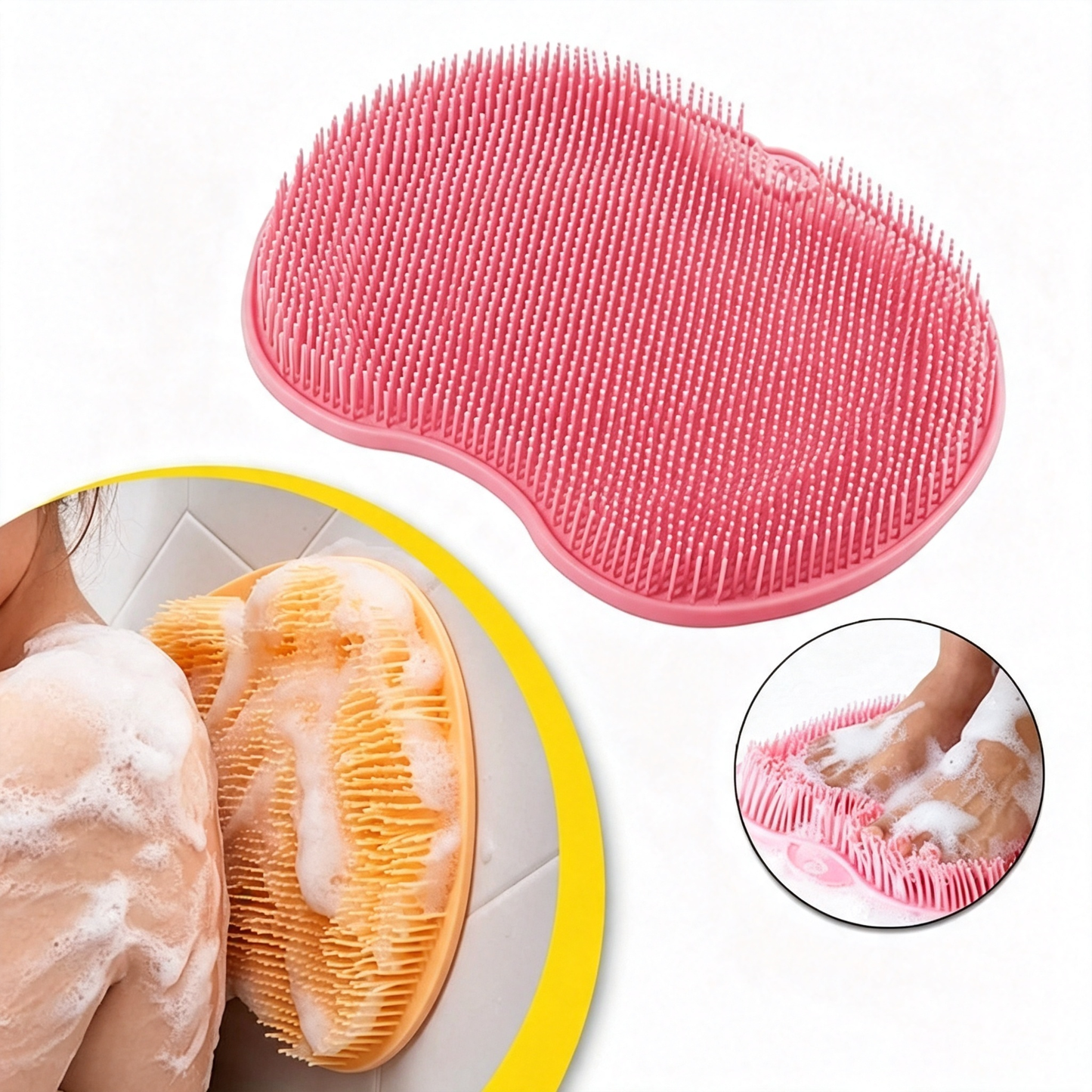 Scrub Your Feet & Back Hands-Free, Every Shower
