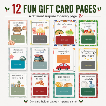 🎄 Turn Boring Gift Cards Into 12 Magical Christmas Surprises! 🎁