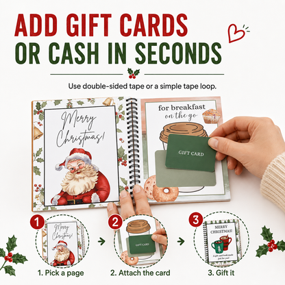 🎄 Turn Boring Gift Cards Into 12 Magical Christmas Surprises! 🎁