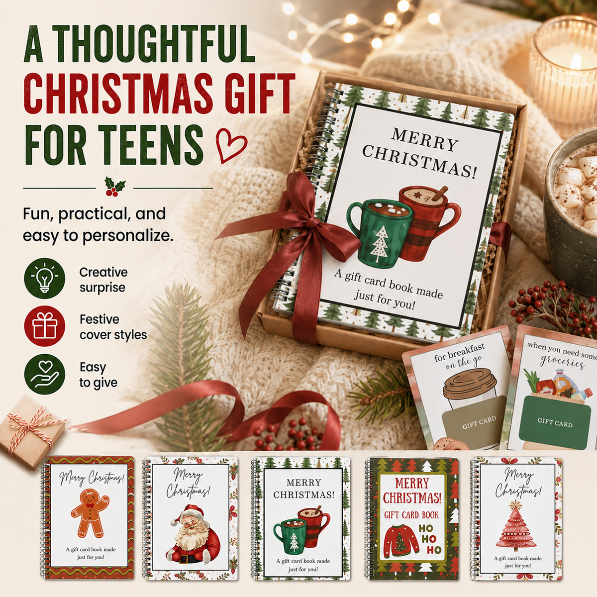 🎄 Turn Boring Gift Cards Into 12 Magical Christmas Surprises! 🎁