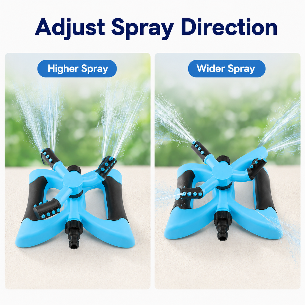 360° Rotating 3-Arm Garden Sprinkler