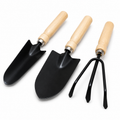 3-Piece Wooden Handle Garden Tool Set