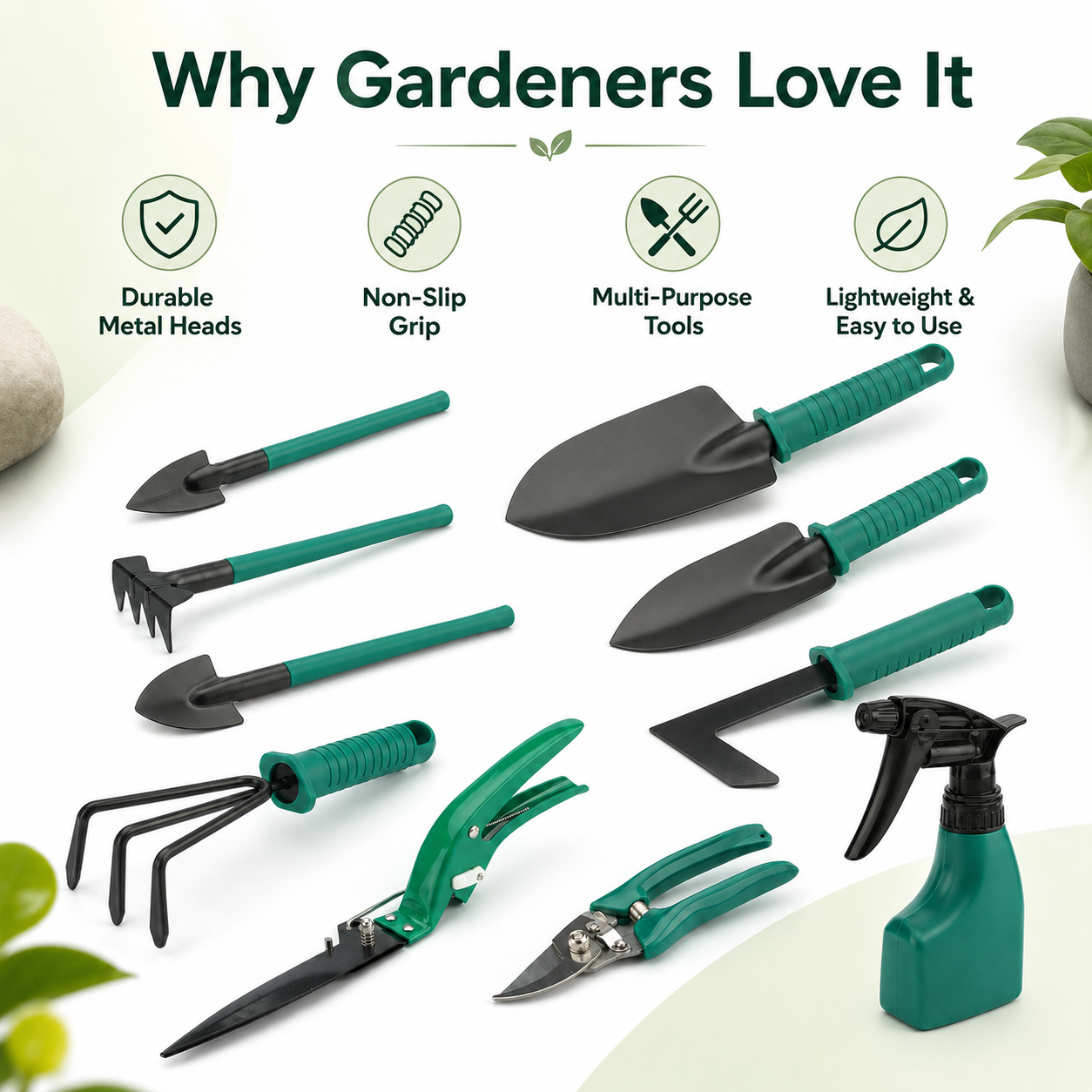 10-Piece Multi-Function Garden Tool Set