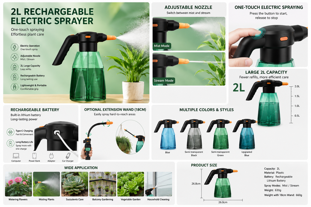2L Rechargeable Electric Garden Sprayer