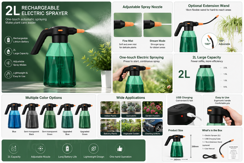 2L Rechargeable Electric Garden Sprayer