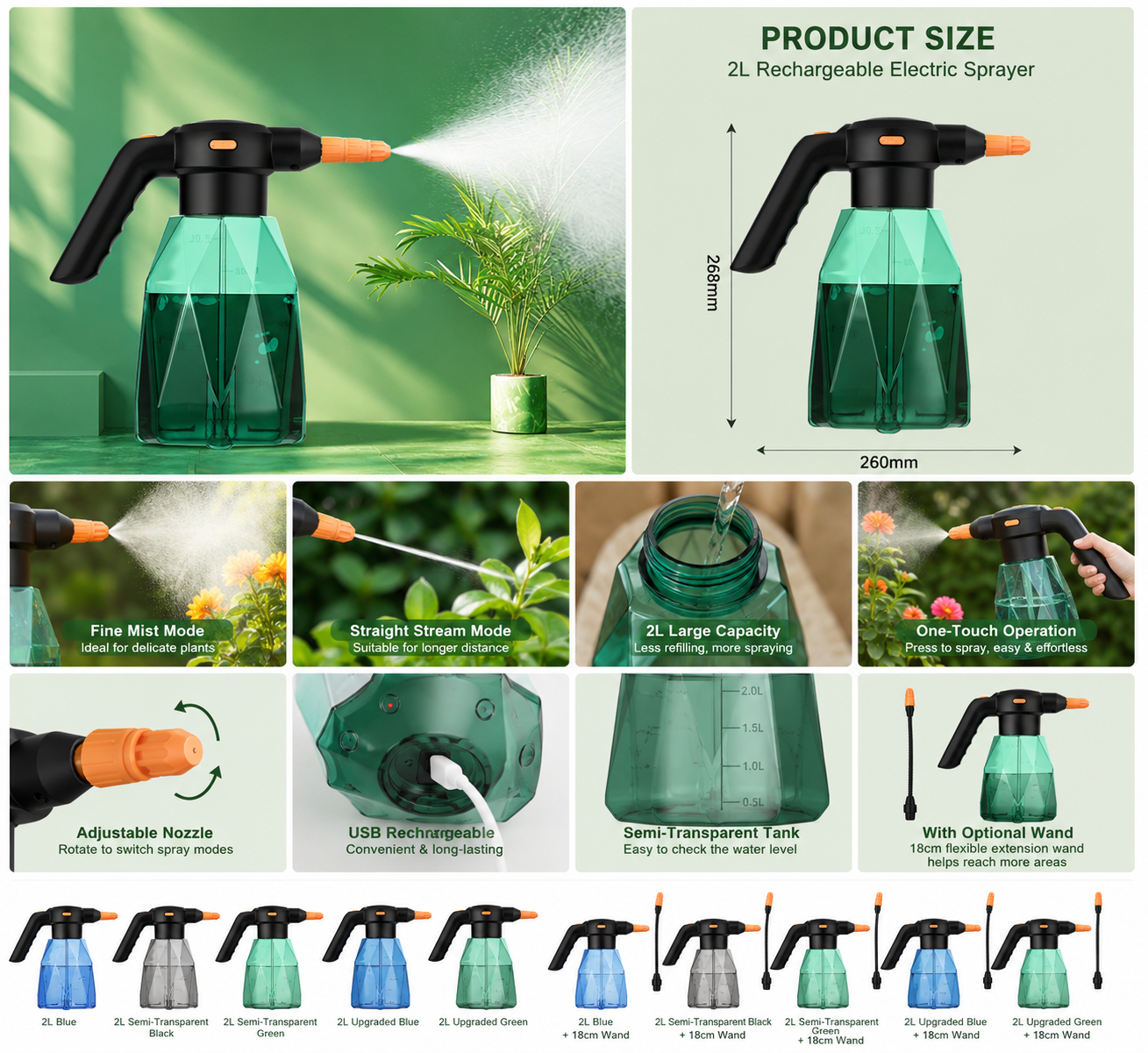 2L Rechargeable Electric Garden Sprayer