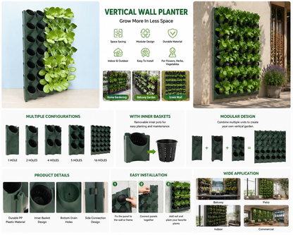 Modular Vertical Wall Planter