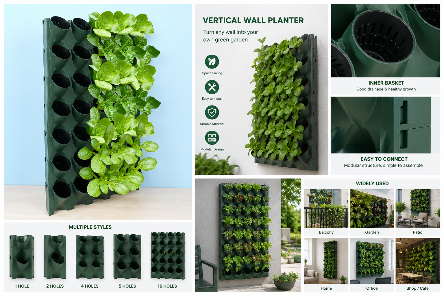 Modular Vertical Wall Planter