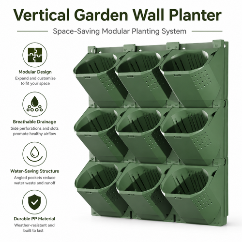 3-Pocket Modular Vertical Garden Planter