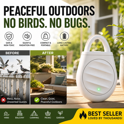 Help Keep Birds & Bugs Away Wherever You Go-Pocket-sized ultrasonic
