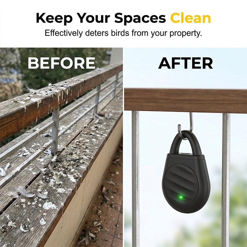 Help Keep Birds & Bugs Away Wherever You Go-Pocket-sized ultrasonic